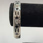 Designer Brighton Capella Silver-Tone Enamel Crystal Stone Bangle Bracelet image number 1