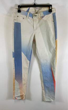 Rag & Bone Womens Multicolor Abstract Mid Rise Denim Jegging Jeans Size 29