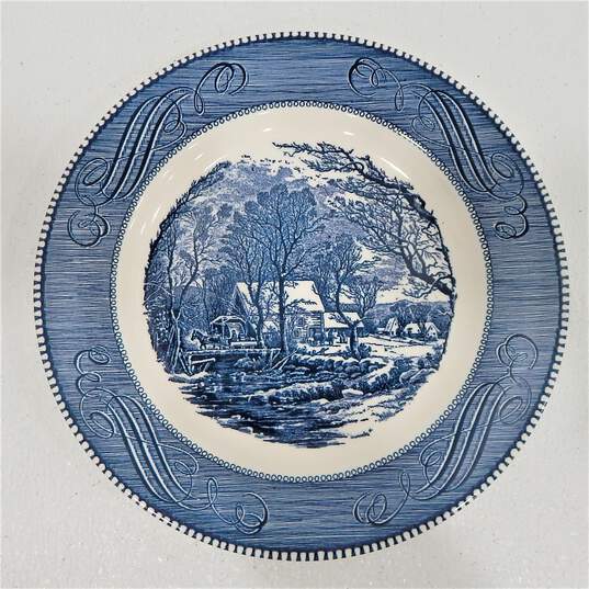 Vintage Currier & Ives The Old Grist Mill Dinner Plate Lot image number 7
