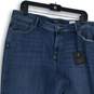 NWT Simply Vera Vera Wang Womens Blue Slim Stretch Cropped Wide-Leg Jeans Sz 16 image number 3