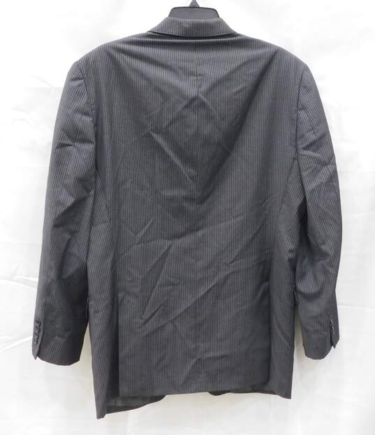 Calvin Klein Dark Grey/Light Grey Vertical Striped Suit Jacket Size 40R image number 2