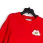 Womens Red Long Sleeve Crew Neck Comfortable Pullover Sweatshirt Size 2XL image number 3
