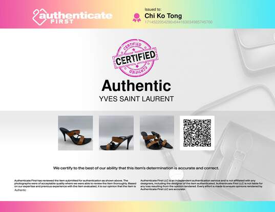 Authentic Yves Saint Laurent Brown Heel W 10 image number 8