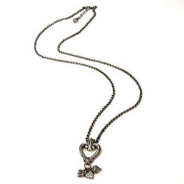 Designer Brighton Silver-Tone Link Chain Heart Shape Pendant Necklace alternative image