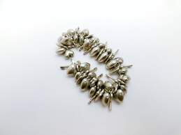 Romantic 925 Sterling Silver Puff Hearts & Locks Statement Bracelet 69.7g alternative image
