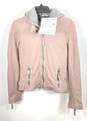 Mauritius Women Pink Leather Hoodie Jacket Sz 6 image number 1