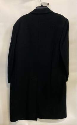 Bachrach Mens Black Pocket Notch Lapel Collar Long Sleeve Overcoat Size 42S alternative image