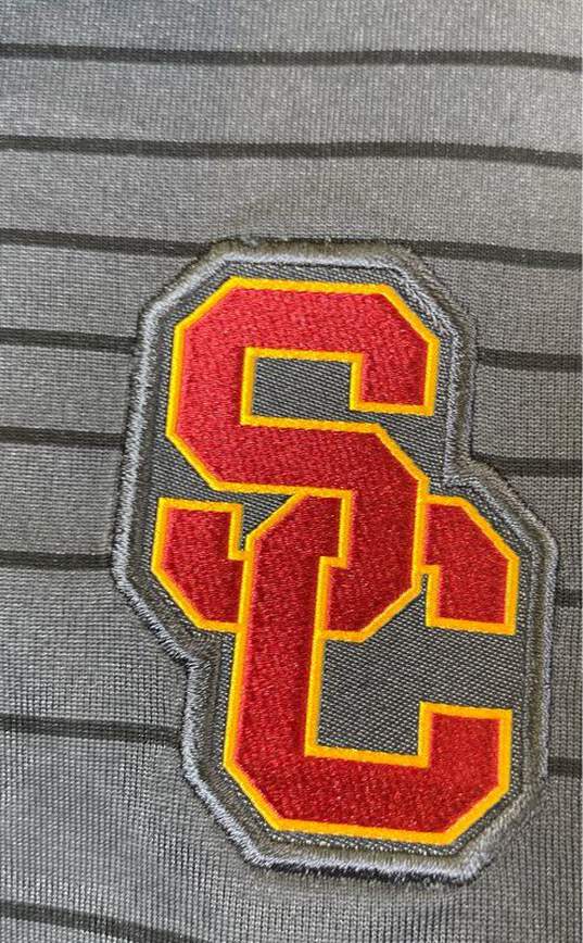 NWT Nike Mens Gray Dri Fit USC Trojans On Field Football Polo Shirt Size X-Large image number 3