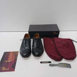 Men's Black Allen Edmond Shoes Size 11 In Box w/ Accessories