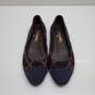 CHANEL Purple/Multi Tweed Cap Toe Flats WM Size 38.5 image number 1