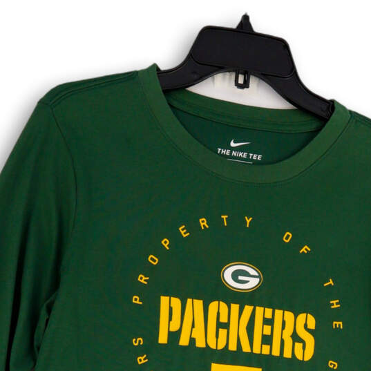 Buy the Womens Green Bay Packers Long Sleeve Crew Neck Pullover T-Shirt  Size XL