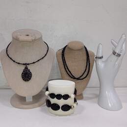 Bundle of Assorted Black and White Fashion Jewelry