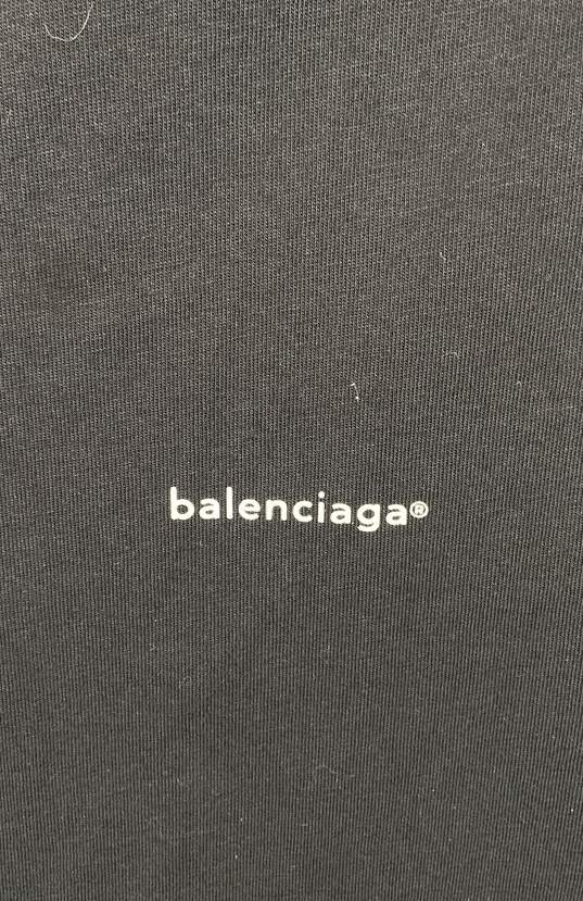 Balenciaga Unisex Black T-shirt - Size Small image number 5