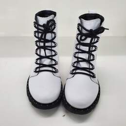 Sorel Women's Lennox Lace White Leather Waterproof Combat Boots Size 10 alternative image