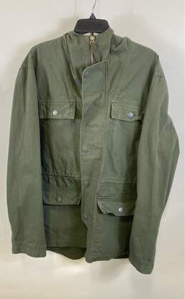 NWT Converse Mens Green Cotton Long Sleeve Hooded Full-Zip Utility Jacket Sz XL