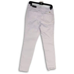 NWT Womens White Light Wash Pockets Stretch Denim Skinny Jeans Size 6 alternative image