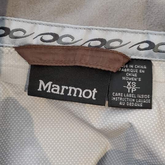 Marmot Blue Nylon Hooded Zip Up Jacket Women's Size XS image number 3