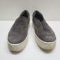 Vince Womens Warren Fashion Sneakers Shoes Gray Work Suede Slip On Platform 6.5 image number 2