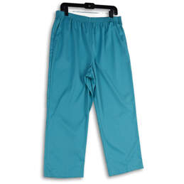 NWT Womens Blue Pleated Elastic Waist Slash Pocket Ankle Pants Size 16 alternative image