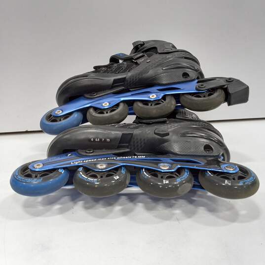 Buy the Schwinn Unisex Blue And Black Rollerblades Adjustable Size 6-7.5