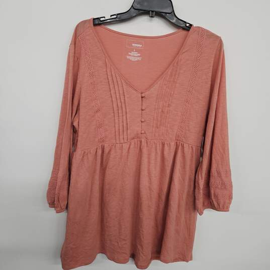 Buy the Sonoma Pink 3/4th Sleeve V Neck Blouse