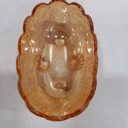 Bundle of 3 Assorted Orange Carnival Glass Pieces image number 3