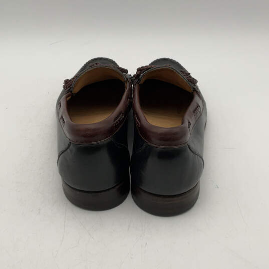 Mens Woodstock Black Brown Leather Slip-On Loafer Shoes Size 10.5 D image number 5