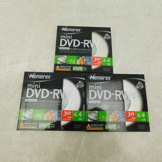 Sealed Memorex Mini DVD-RW 2X 30 Min 1.4GB DVD Camcorder or PC Lot of 5 image number 4