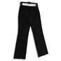 NWT Womens Black Flat Front Martin Fit Straight Leg Dress Pants Size 4 image number 3