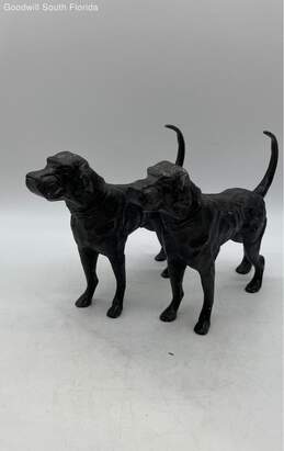 2 Cast Iron Hound Dog Sculpture alternative image