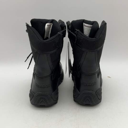 NWT Reebok Mens Black High-Top Lace-Up Steel Toe Combat Boots Size 7.5 image number 4