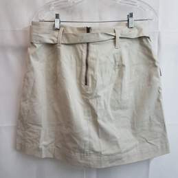 Banana Republic khaki cargo mini skirt with belt women's 12 alternative image