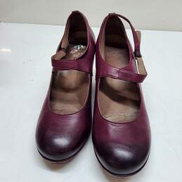 dansko womens cherry red mary jane wedge shoes heels size 40
