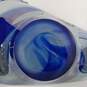 Handmade in Poland Blue Shell Decorative Glass Bowl image number 5