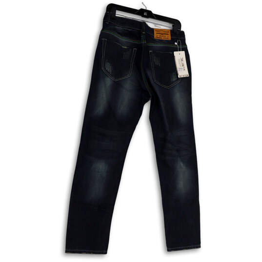 NWT Mens Black Medium Wash Pockets Stretch Denim Straight Jeans Size 31 image number 2