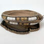 Designer Stella & Dot Two-Tone Rhinestone Leather Adjustable Wrap Bracelet image number 1