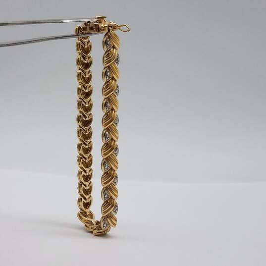 Ross Simons Gold Over Sterling Diamond Bracelet 17.5g image number 7