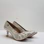 Adore Silver Metallic Ballroom Dance Heels Shoes Size 8 M image number 3