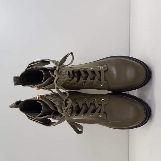 Buy the Michael Kors Stark Logo and Leather Combat Boot Size 9M |  GoodwillFinds