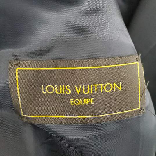 Louis Vuitton Uniforms Wool Double Breasted Suit Jacket Sz 56 AUTHENTICATED image number 4
