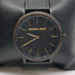 Original Grain 40mm WR 5ATM Ebony Wood Dial The Minimalist Watch