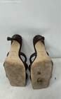 Coach Womens Kellie Dark Brown Leather Open-Toe Slip-On Slide Sandals Size 6.5 image number 5