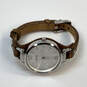 Designer Fossil ES-3060 Round Dial Brown Adjustable Band Analog Wristwatch image number 2
