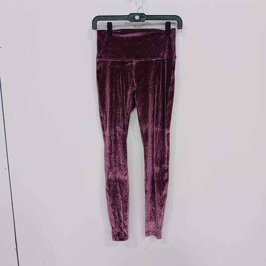 Buy the Lululemon Wunder Lounge Activewear Purple Velvet Leggings