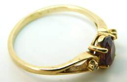 10K Yellow Gold Garnet Diamond Accent Ring 1.3g alternative image