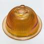 Vintage Iridescent Amber Bowl 10.5 in W Carnival Vintage Glass image number 4
