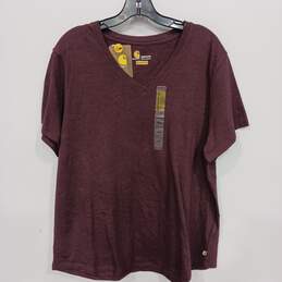 Carhartt Women's Purple T Shirt Size 2XL