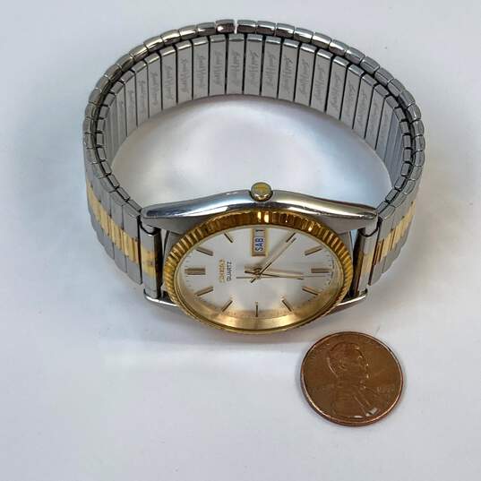 Designer Seiko Two-Tone Chain Strap Analog Round Dial Quartz Wristwatch image number 3