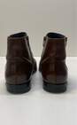 Kenneth Cole Men's Cognac Leather Aaron Zip Boot Sz. 11.5 image number 4