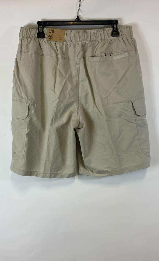 NWT Timberland Mens Ivory Pockets Belted Quick Dry Hiking Cargo Shorts Size L image number 2